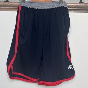And1 Kids Navy Shorts with Red Trim - Size 6/7